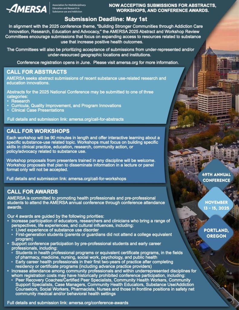 Now Accepting Submission for Abstracts, Workshops, and Conference Awards for the AMERSA 2025 Conference.